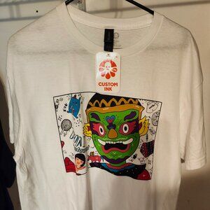 CustomInk "Thai Restaurant" Cartoon T-Shirt **NEW, Size L**